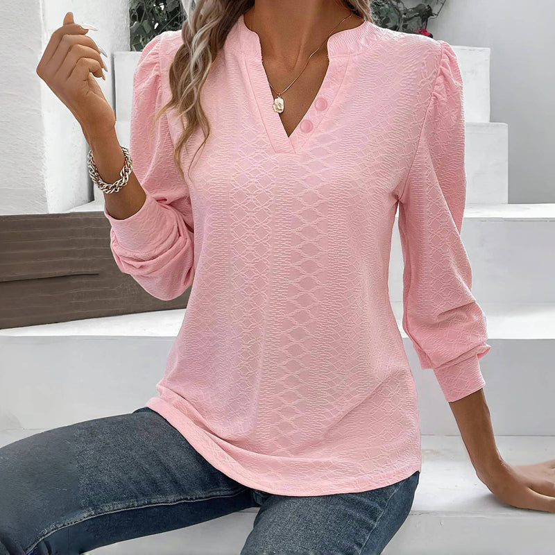 Solid Colour Casual Blouse Susan Julie solid-colour-casual-blouse-susan-julie