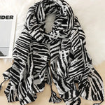 Casual Zebra Print Scarf