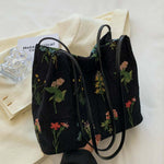 Vintage Flower Embroidery Bag