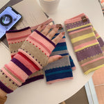 Colourful Striped Warm Gloves