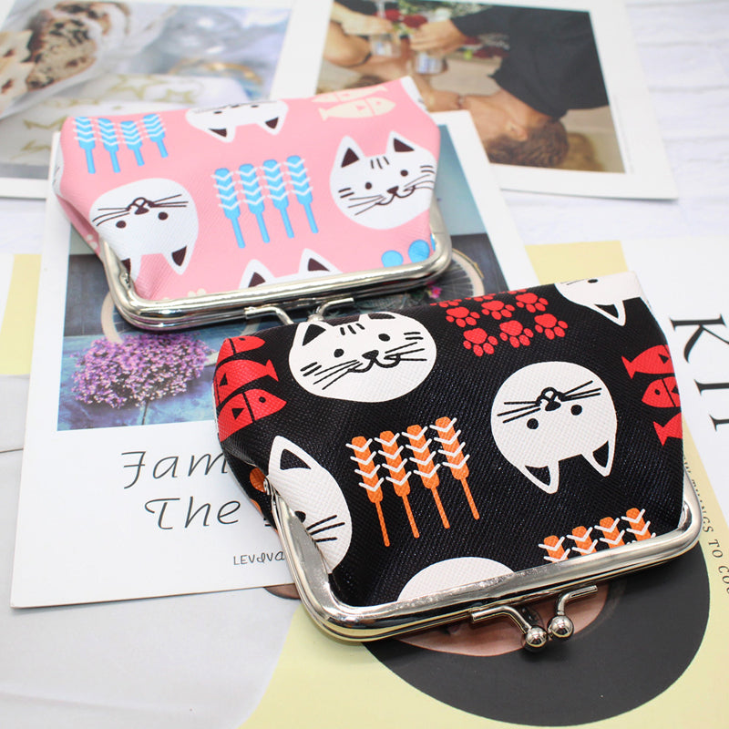 Cat Print Coin Purse