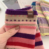 Colourful Striped Warm Gloves