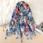 Casual Floral Print Scarf