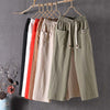 【Cotton and Linen】Solid Colour Casual Trousers