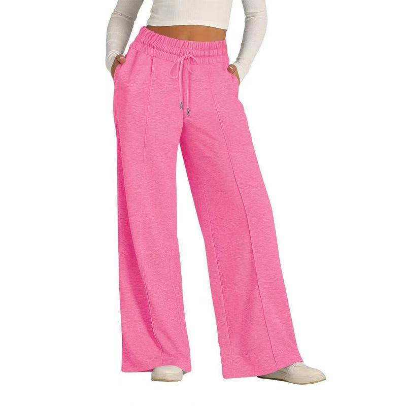 Solid Colour Casual Trousers