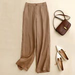 【Cotton and Linen】Solid Colour Casual Trousers