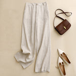 【Cotton and Linen】Solid Colour Casual Trousers