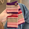 Colourful Striped Warm Gloves