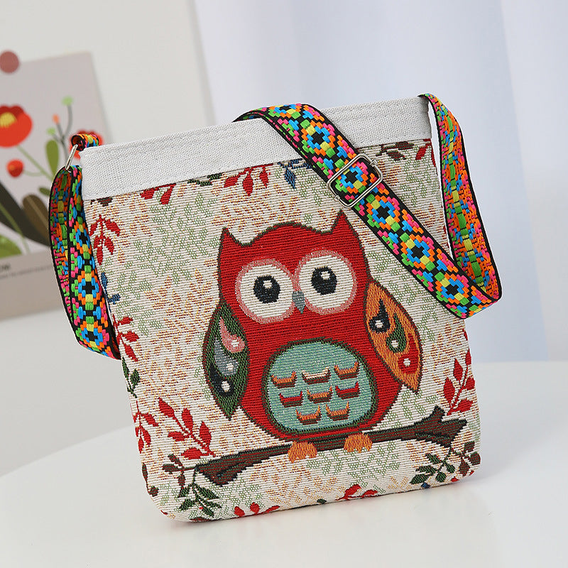 Owl Embroidered Casual Bag