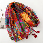 Vintage Ethnic Print Scarf