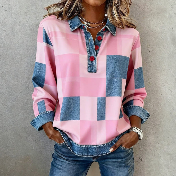 Casual Abstract Print Blouse