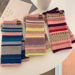 Colourful Striped Warm Gloves