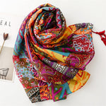 Vintage Ethnic Print Scarf