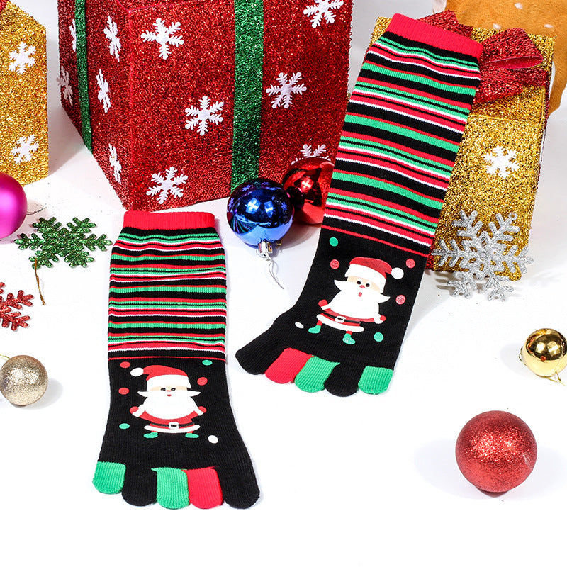 Five Toe Christmas Socks