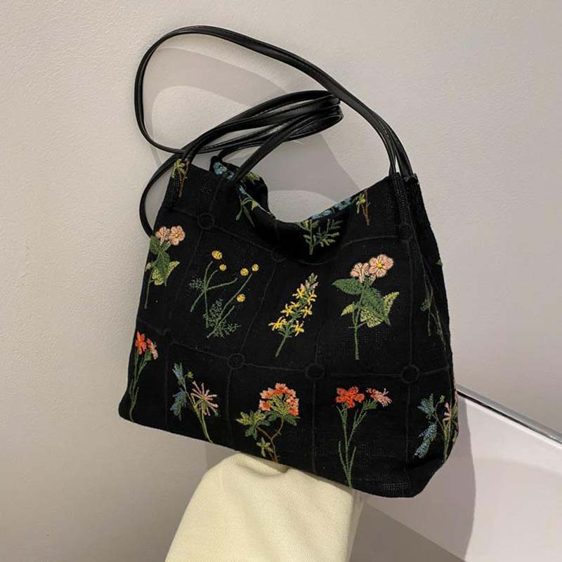 Vintage Flower Embroidery Bag