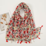 Vintage Floral Print Scarf