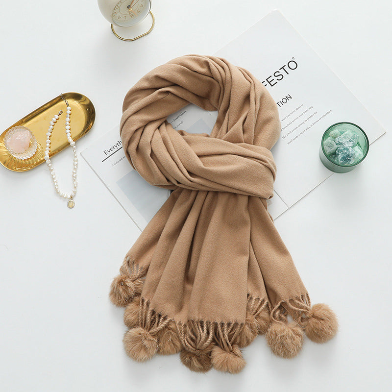 Solid Colour Warm Scarf