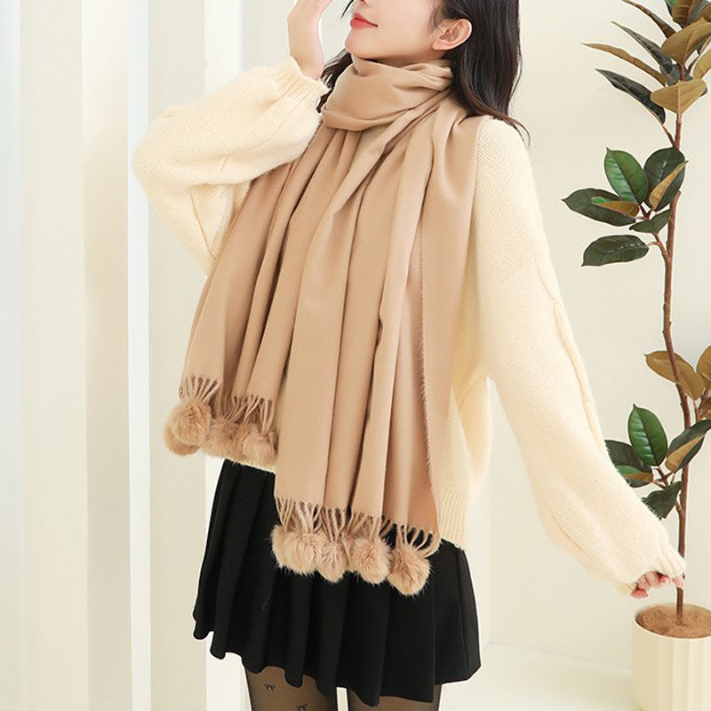 Solid Colour Warm Scarf