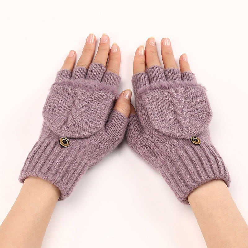 Solid Colour Warm Gloves