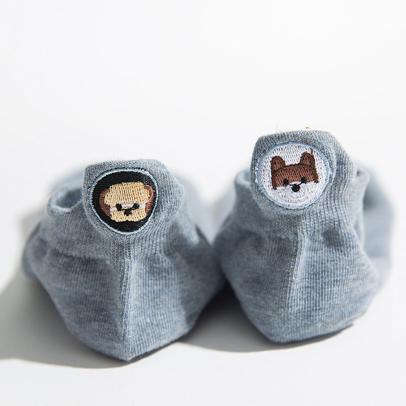 Dog Embroidered Casual Socks