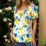 Vintage Floral Print Blouse
