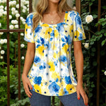 Vintage Floral Print Blouse