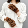 Warm Leopard Print Gloves