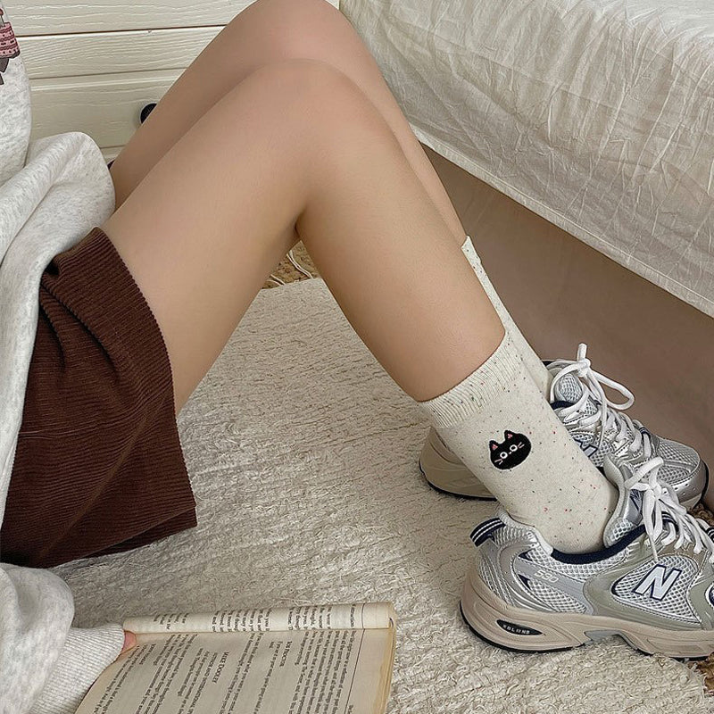 Casual Cat Print Socks