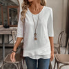 Casual Solid Colour Blouse