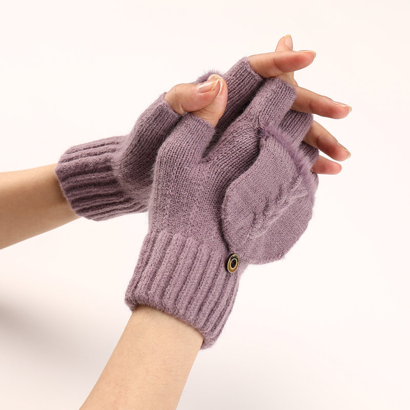 Solid Colour Warm Gloves