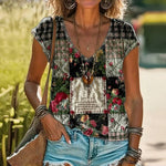 Vintage Floral Print T-Shirt