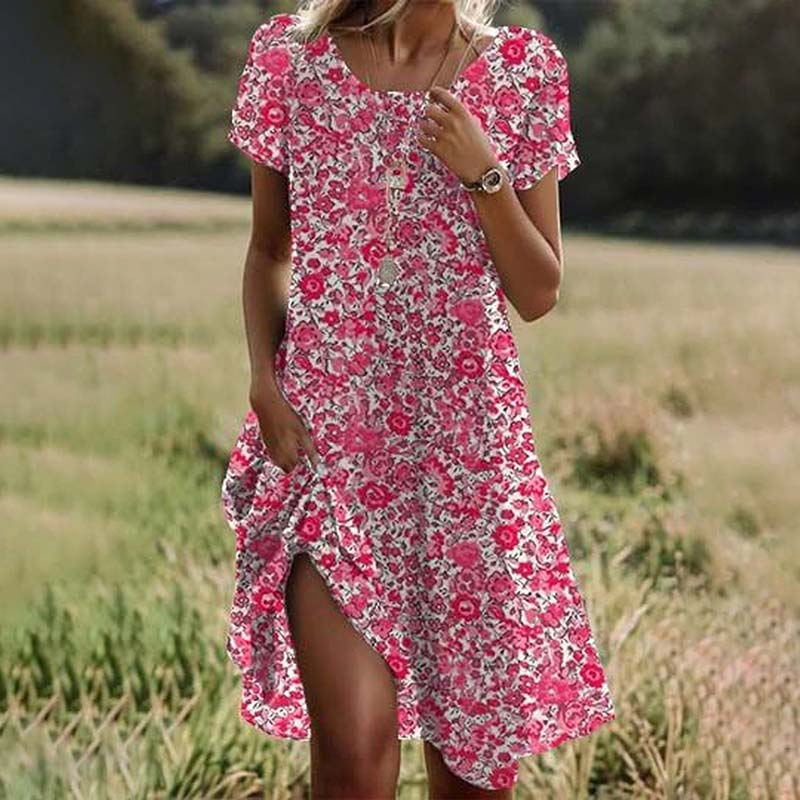 Vintage Floral Print Dress – Susan Julie
