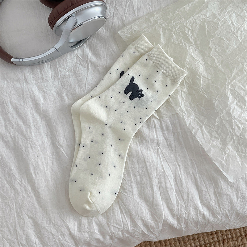 Casual Cat Print Socks