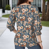 Vintage Floral Print Blouse