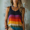 Vintage Colour Block Tank Top