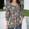 Vintage Floral Print Blouse