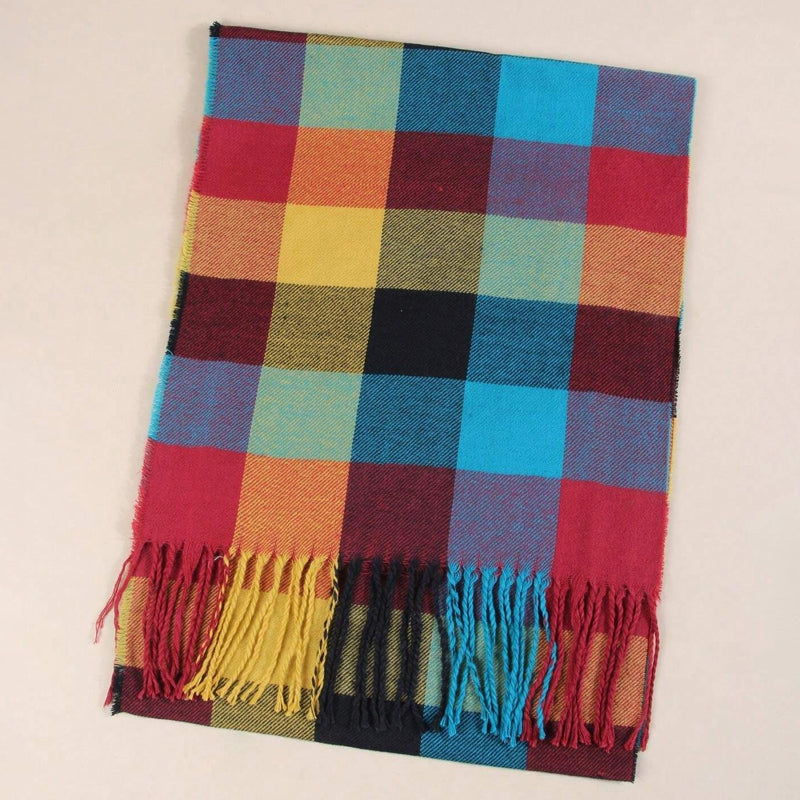 Colorful Plaid Casual Scarf