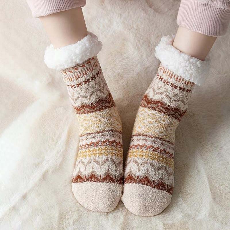 Vintage Warm Non-Slip Socks