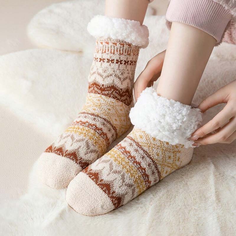 Vintage Warm Non-Slip Socks