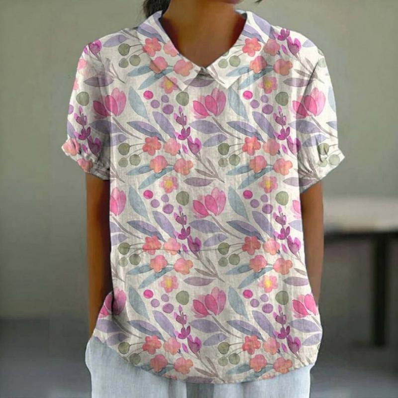 Casual Floral Print Blouse