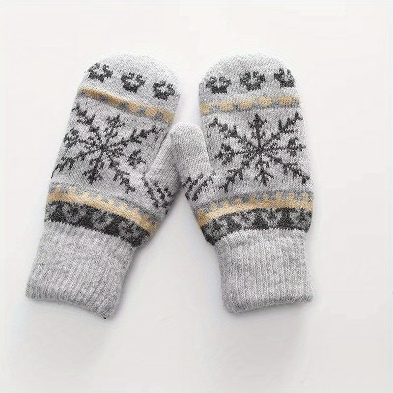 Snowflake Warm Gloves