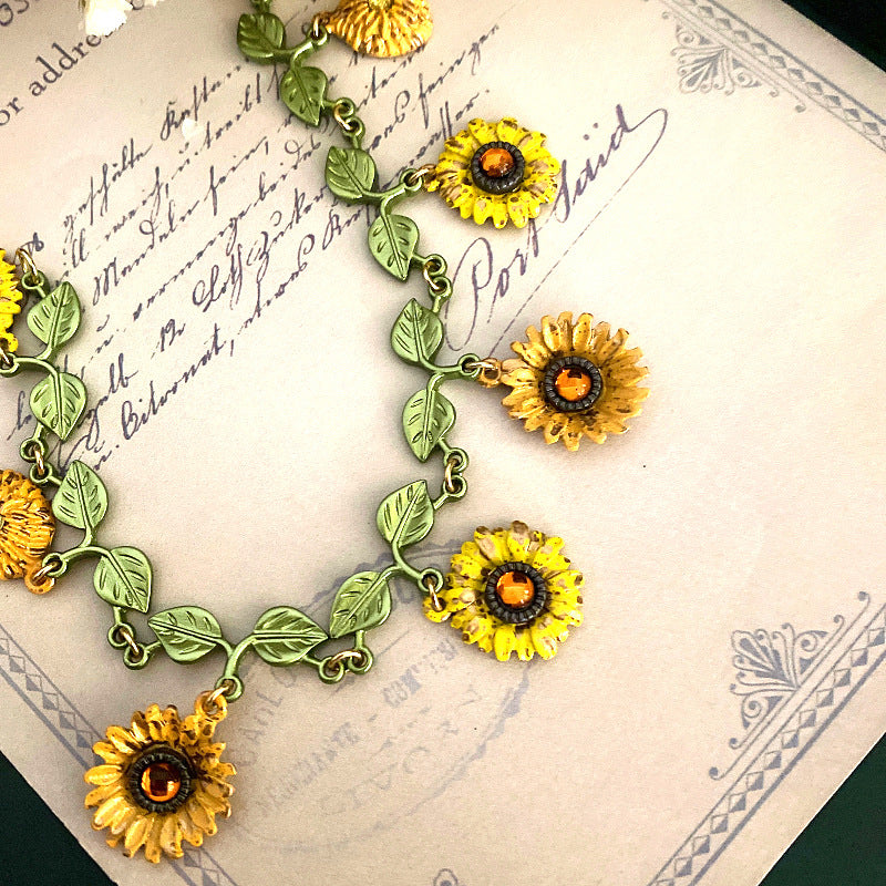 Vintage Sunflower Bracelet