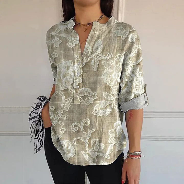 Casual Floral Print Blouse