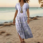 Vintage Floral Print Dress