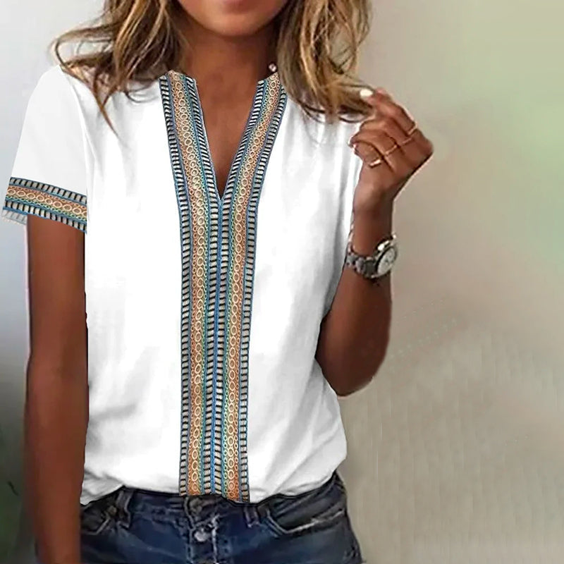 Casual Ethnic Style T-Shirt