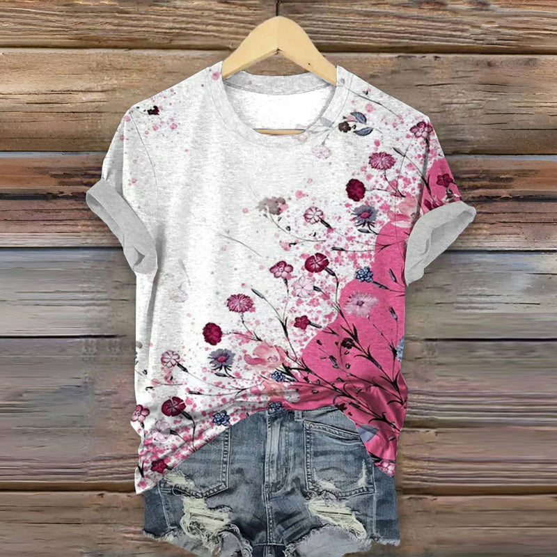 Vintage Floral Print T-Shirt