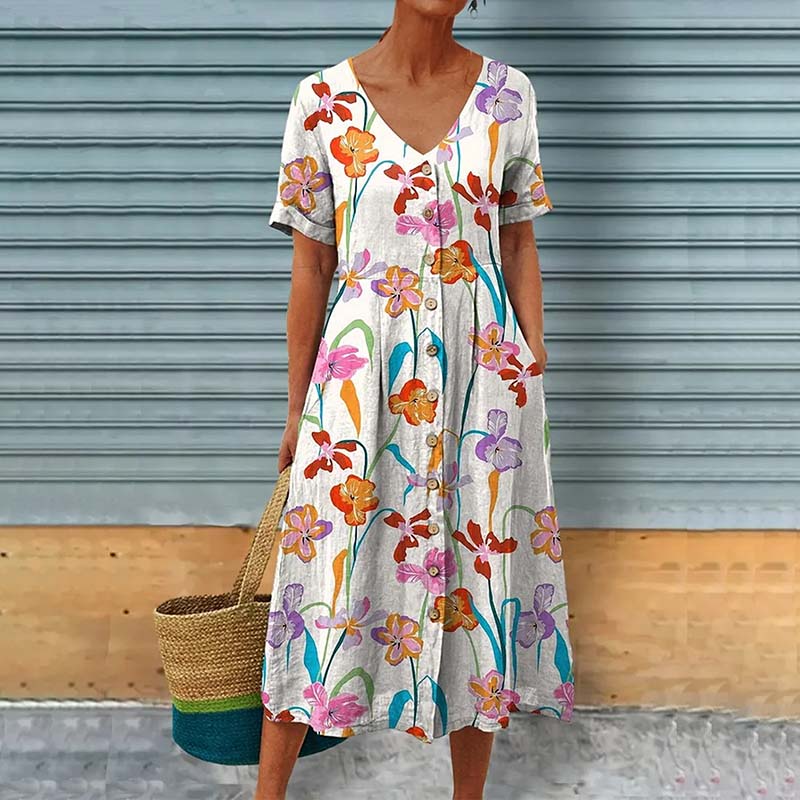 Vintage Floral Print Dress – Susan Julie