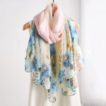 Casual Floral Print Scarf