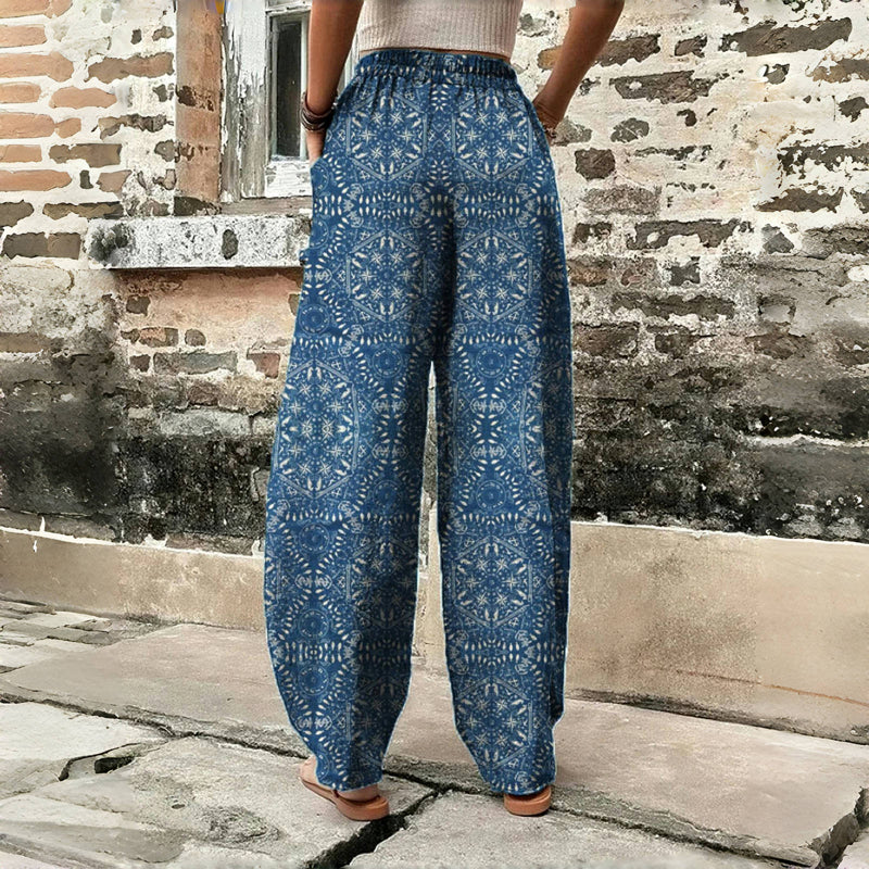 Vintage Ethnic Print Trousers