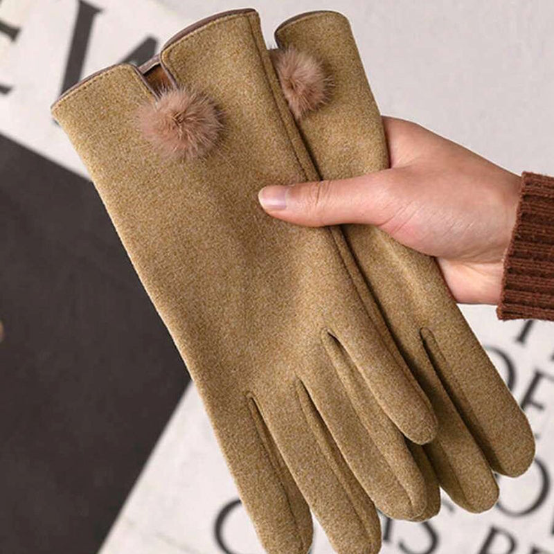 Solid Colour Warm Gloves